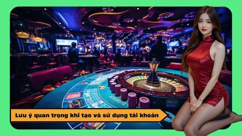 Lưu ý quan trọng khi tạo và sử dụng tài khoản