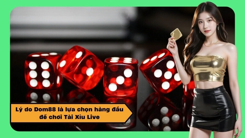 Lý do Dom88 là lựa chọn hàng đầu để chơi Tài Xỉu Live